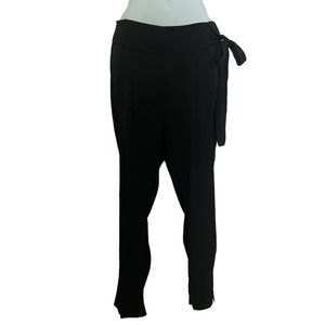 🌵 Hoss Intropia Women's Italy Black Button Closure Side-Tie Pants - Sz 40 (XS/S)